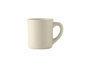 Tuxton BEM-0802 3-3/8" 9 Oz. Ceramic American White/Eggshell Old Time Mug (2 Dozen Per Case)