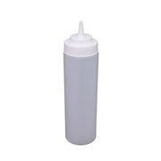 CAC China SQBT-W-24C 24 Oz. Clear Plastic Squeeze Bottle (8 Pack Per Case)