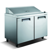 Admiral Craft USSL-2D 47.75" W 2-Section 2 Doors U-STAR Salad or Sandwich Refrigerated Prep Table - 5.9 Amps