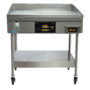 AccuTemp GGF1201B4850-S2 48" x 24" Natural Gas Accu-Steam Griddle with Stand and Casters - 85,000 BTU