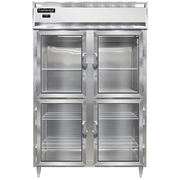 Continental Refrigerator DL2F-SA-GD-HD 52" W Two-Section Glass Door Reach-In Designer Line Freezer - 115 Volts