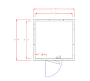 American Panel 8X8C-I 93" W x 87.75" H Indoor Acrylume Floorless Walk-In Cooler