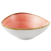 CAC China TUS-TB5-CRL 6 Oz. Coral Porcelain Triangular Tucson Bowl (3 Dozen Per Case)