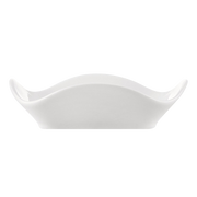 CAC China AFD-8 Super White Porcelain Floral Alice Dish (2 Dozen Per Case)