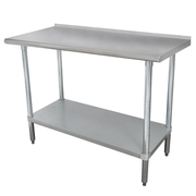 Advance Tabco SFLAG-366-X 72"W x 36"D Stainless Steel Top Galvanized Adjustable Undershelf Work Table