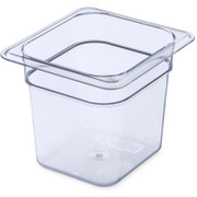 Carlisle 3068507 2.5 Qt. 1/6 Size Pan PolyCarbonate Clear Storplus Food Pan