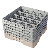 Cambro 16S958184 Camrack Glass Rack With (5) Soft Gray Extenders