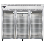 Continental Refrigerator 3FE-SA-GD 85.5" W Three-Section Glass Door Reach-In Extra-Wide Freezer - 115 Volts