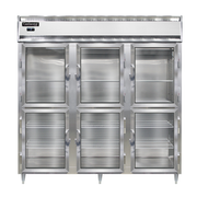 Continental Refrigerator DL3F-SA-GD-HD 78" W Three-Section Glass Door Reach-In Designer Line Freezer - 115 Volts