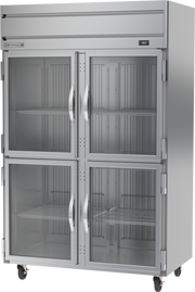 Beverage Air HRS2-1HG 52" W Two-Section Glass Door Reach-In Horizon Series Refrigerator