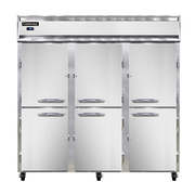 Continental Refrigerator 3FS-SS-HD 78" W Three-Section Solid Door Reach-In Freezer - 115 Volts