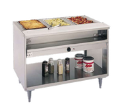 Randell 3313-208 Stainless Steel 3 Pan Serving Counter Hot Food Electric Open Cabinet Base