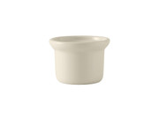 Tuxton BES-0805 4" 8 Oz. Ceramic American White/Eggshell Round Petite Marmite (1 Dozen)