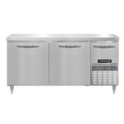 Continental Refrigerator DLFA68-SS 68"W Three Door Stainless Steel Designer Line Freezer Base Worktop Unit