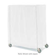 Metro 21X60X54C Metro Cart Cover 60"W Vinyl-Nylon Coated With Pvc Zipper White