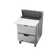 Beverage Air SPED27HC-C-B 27" W One-Section Two Drawer Sandwich Top Refrigerated Counter