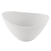 CAC China MX-OV10 48 Oz. Super White Porcelain Oval Super Bowl Salad Bowl (1 Dozen)