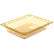 Carlisle 10420B13 3.7 Qt. 1/2 Size Amber Storplus High Heat Hot Food Pan