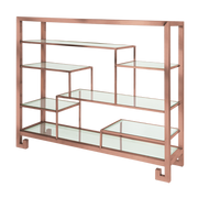 Eastern Tabletop ST1765CP 39-3/4"W x 9-7/8"D x 31-1/2"H Copper 18/10 Stainless Steel Tabletop Display Stand