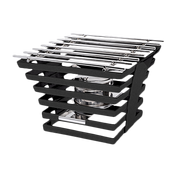 Eastern Tabletop 1715MB 10"W x 10"D x 9"H Black Stainless Steel Escalate Riser