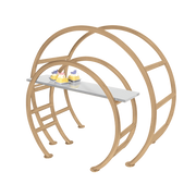 Eastern Tabletop 1755ACRZ 33"W x 13-5/8"D x 27-1/2"H Bronze 18/10 Stainless Steel Circular Tabletop Display