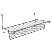 Metro IWA-S11K4 Smartwall Drying Shelf With Slanted Lid Holder Metroseal Gray Epoxy-Coated Corrosion-Resistant Finishnsf