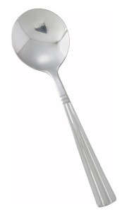 Winco 0007-04 5-5/8" 18/0 Stainless Steel Bouillon Spoon (Contains 1 Dozen)