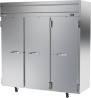 Beverage Air HRP3-1S 78" W Three-Section Solid Door Reach-In Horizon Series Refrigerator