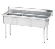 Advance Tabco FE-3-1014-X 35" W 18 Gauge Galvanized Base Special Value Fabricated Sink