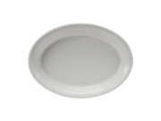 Tuxton CWH-0962 Ceramic White Oval Platter (2 Dozen Per Case)