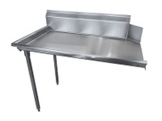 Advance Tabco DTC-S70-24L-X 23" W x 44" H x 30" D 16 Gauge Stainless Steel Legs Special Value Clean Straight Dishtable