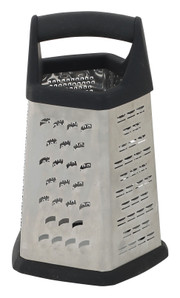 Winco GT-401 5"L x 5"W x 8"H Black Stainless Steel Grater