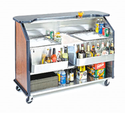 Lakeside 76887 63-7/8" Portable Bar with Laminate Over Stainless Steel Exterior