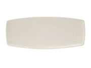 Tuxton AMU-552 Ceramic Pearl White Rectangular Plate (1 Dozen)