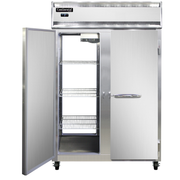 Continental Refrigerator 2F-SA-PT 52" W Two-Section Solid Door Pass-Thru Freezer - 220 Volts
