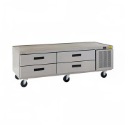 Delfield F2975CP 75-1/4"W Two-Section Four Drawer Refrigerated Low-Profile Equipment Stand