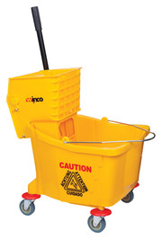 Winco MPB-36 36 qt. Yellow Mop Bucket