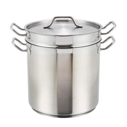 Winco SSDB-20 20 Qt Aluminum & Stainless Steel Double Boiler