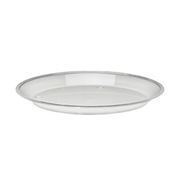 Cal-Mil 315-10-12 10" W x 1" H Clear Round Turn N Serve Shallow Tray