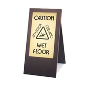 Cal-Mil 852-52 12"W x 17-1/2"D x 22"H Wood Westport "Wet Floor" Sign