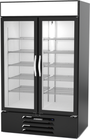 Beverage Air MMF44HC-1-B-IQ 47"W Two-Section Glass Door MarketMax Freezer Merchandiser