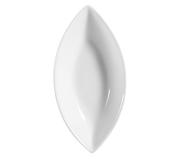 CAC China SHA-V4 4 Oz. Super White Porcelain Oval Sushia Swallow Side Dish Plate (4 Dozen Per Case)