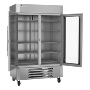 Victory Refrigeration LSF49G-1 UltraSpec Series Merchandiser Freezer Featuring Secure-Temp Technology Reach-In Two-Section Self-Contained Refrigeration 49 cu. ft. Capacity