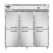 Continental Refrigerator DL3RRF-SS-HD 78" W Three-Section Solid Door Reach-In Designer Line Refrigerator/Freezer