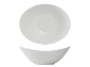 Tuxton BPD-0807 20 Oz. Porcelain Porcelain White Oval Capistrano Bowl (1 Dozen)