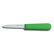 Dexter S104G-PCP 3.25" Cook's Style Paring Knife with Green Handle