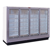 Howard McCray RIN-30-LED-S 128.5" W Four-Section Glass Door Refrigerator Merchandiser