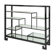 Eastern Tabletop AC1765MB 38-3/8"W x 9-7/8"D x 31-1/2"H Black 18/10 Stainless Steel Tabletop Display Stand