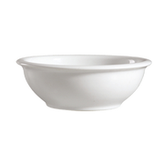 CAC China 101-211 11" Dia. Bone White Porcelain Round Lincoln Casserole Bowl (6 Dozen Per Case)