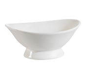 CAC China OBF-9 16 Oz. Bone White Porcelain Oval Accessories Bowl (1 Dozen)